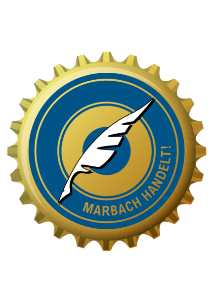 Logo Marbach handelt, dunkelblau