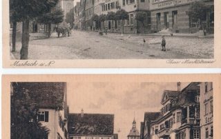 Historische Aufnahme der Marbacher Marktstraße