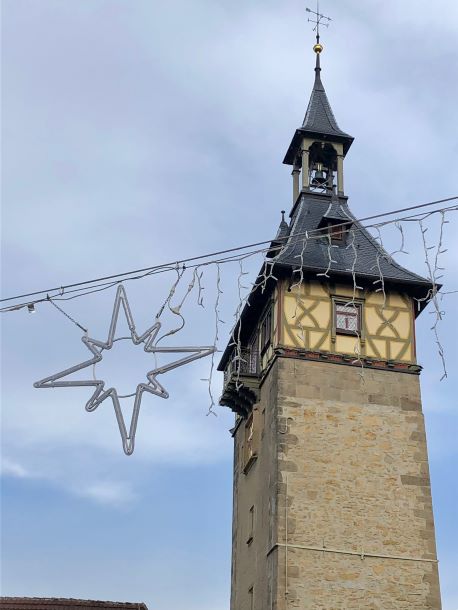 Weihnachtsdeko Marbacher Burgplatz