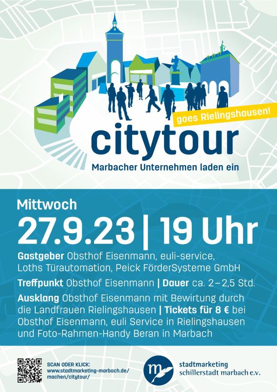 Plakat Marbacher Citytour am 27. September 2023