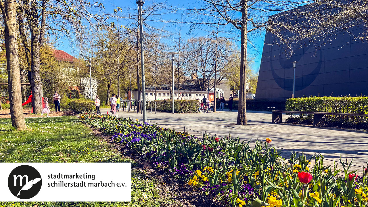Stadtmarketing Schillerstadt Marbach · Schillerhöhe im Frühling 2026