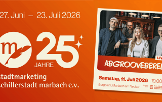 Abgroovebereit · 25 Jahre Stadtmarketing Schillerstadt Marbach